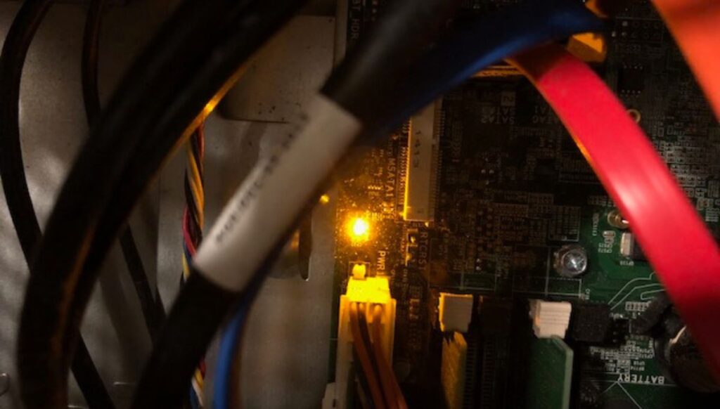 Yellow Light On Motherboard
